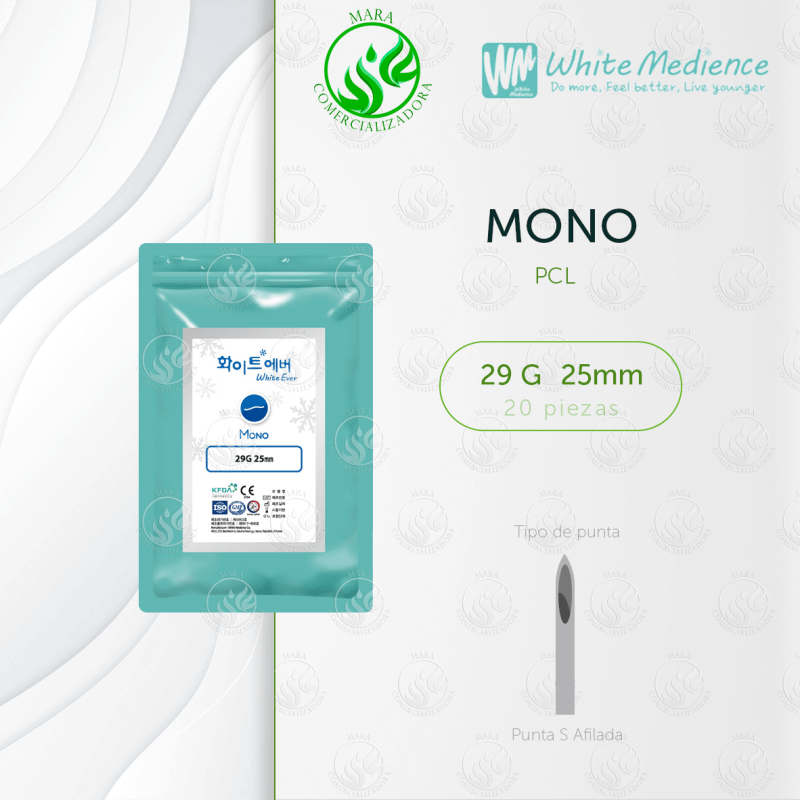 Hilos Tensores Mono PCL 29G x 25mm – Lifting Facial y Estimulación de Colágeno | MARA Comercializadora